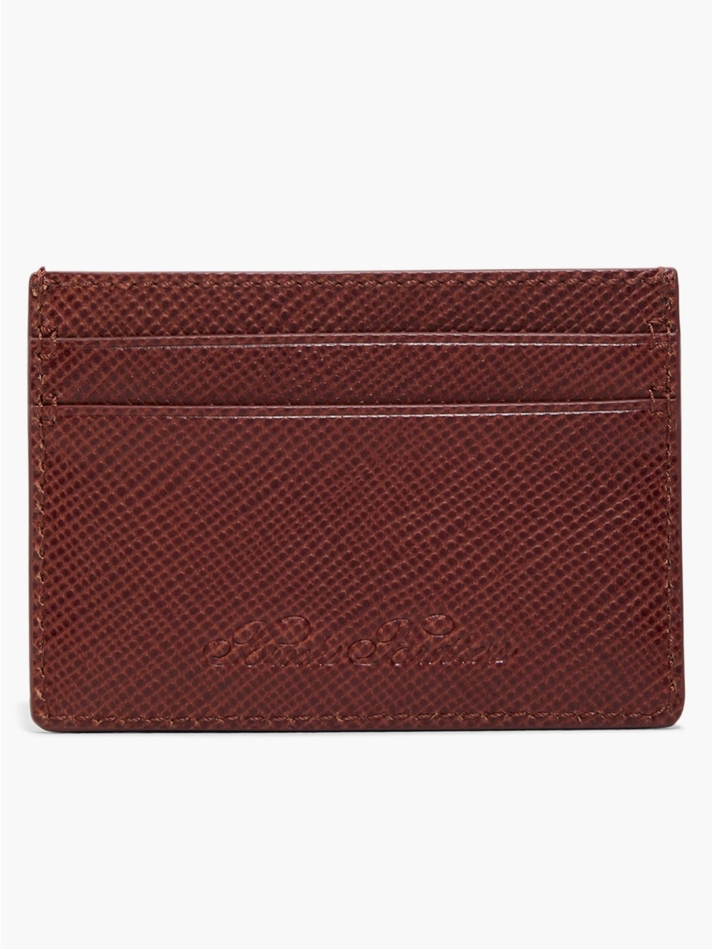 NEW Men’s Brooks Brothers Brown Textured Leather Card Case